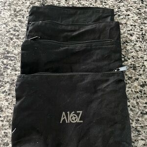 Aloz Black Zipper Pouches - Set of 4